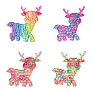 Simple Dimple Easter | Deer Style Christmas Pop It Fidget Toys